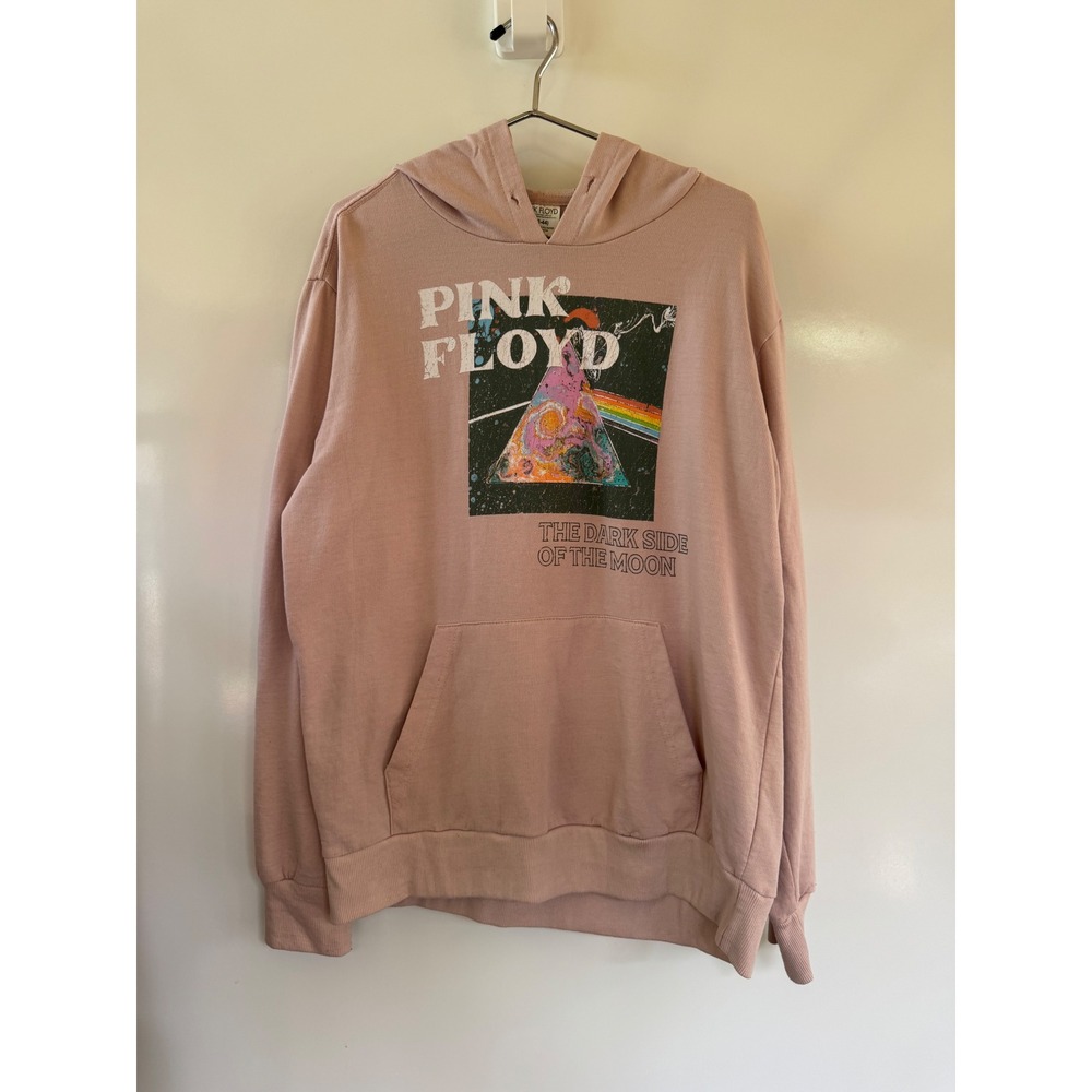 Pink Floyd Dark Side of the Moon Pink Graphic Hoodie Large L Band Rock Pullover